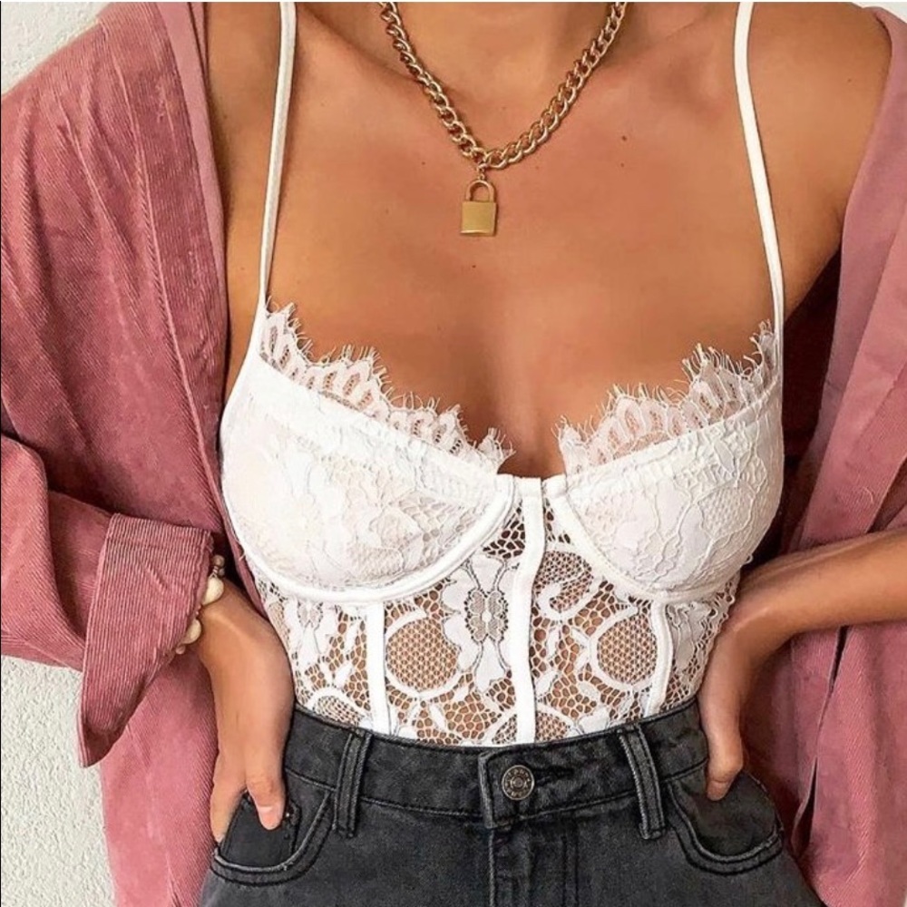 White Lace Bodysuit